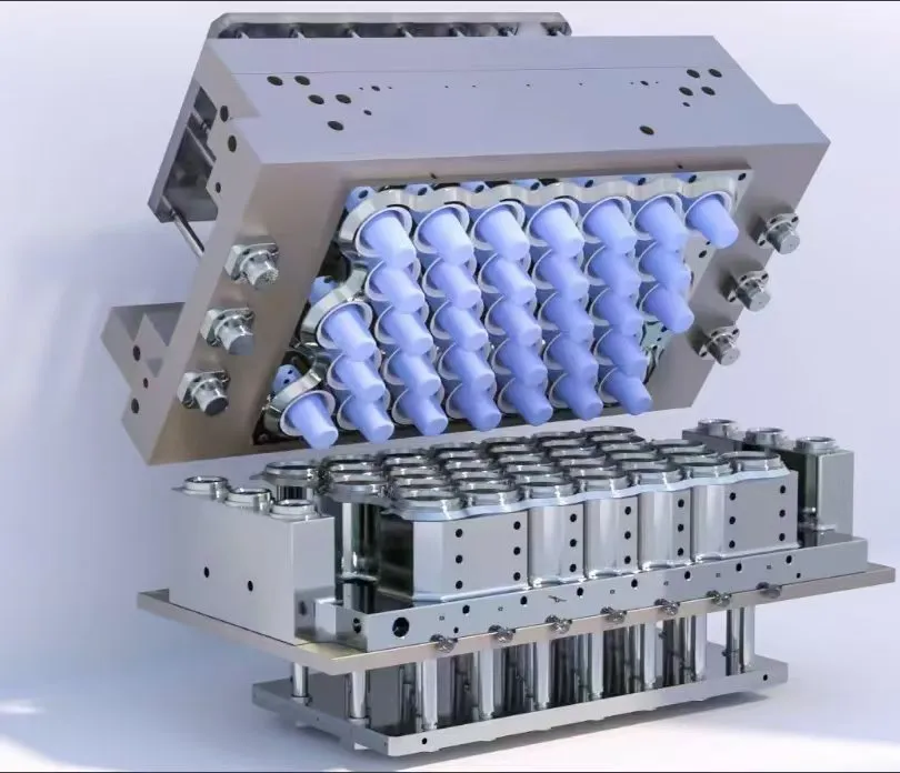 Disposable cup mold for a cup-making machine, featuring multiple cavities for efficient production of single-use plastic cups.