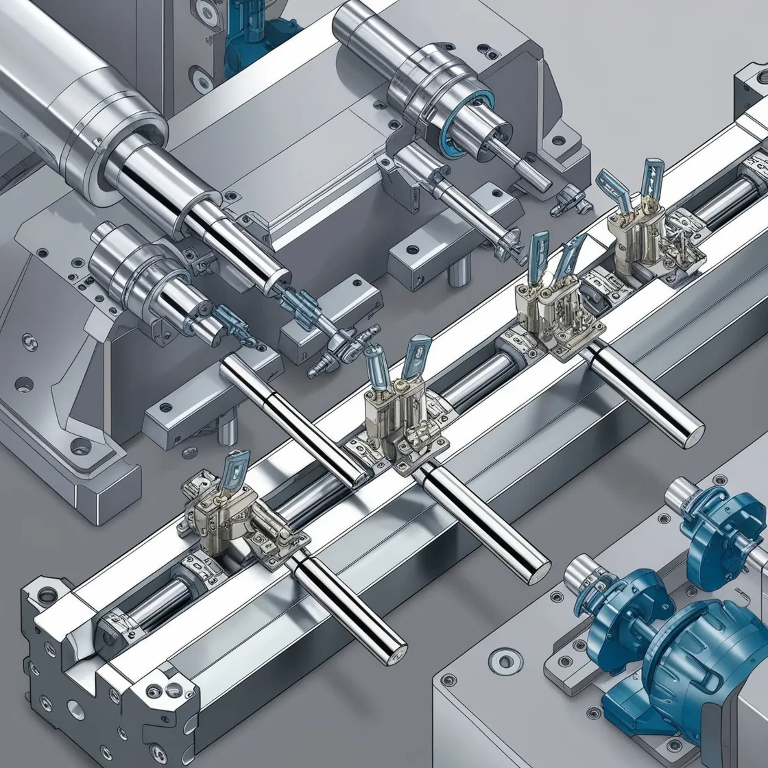 Self-lubricating ejector parts reducing friction in demolding.