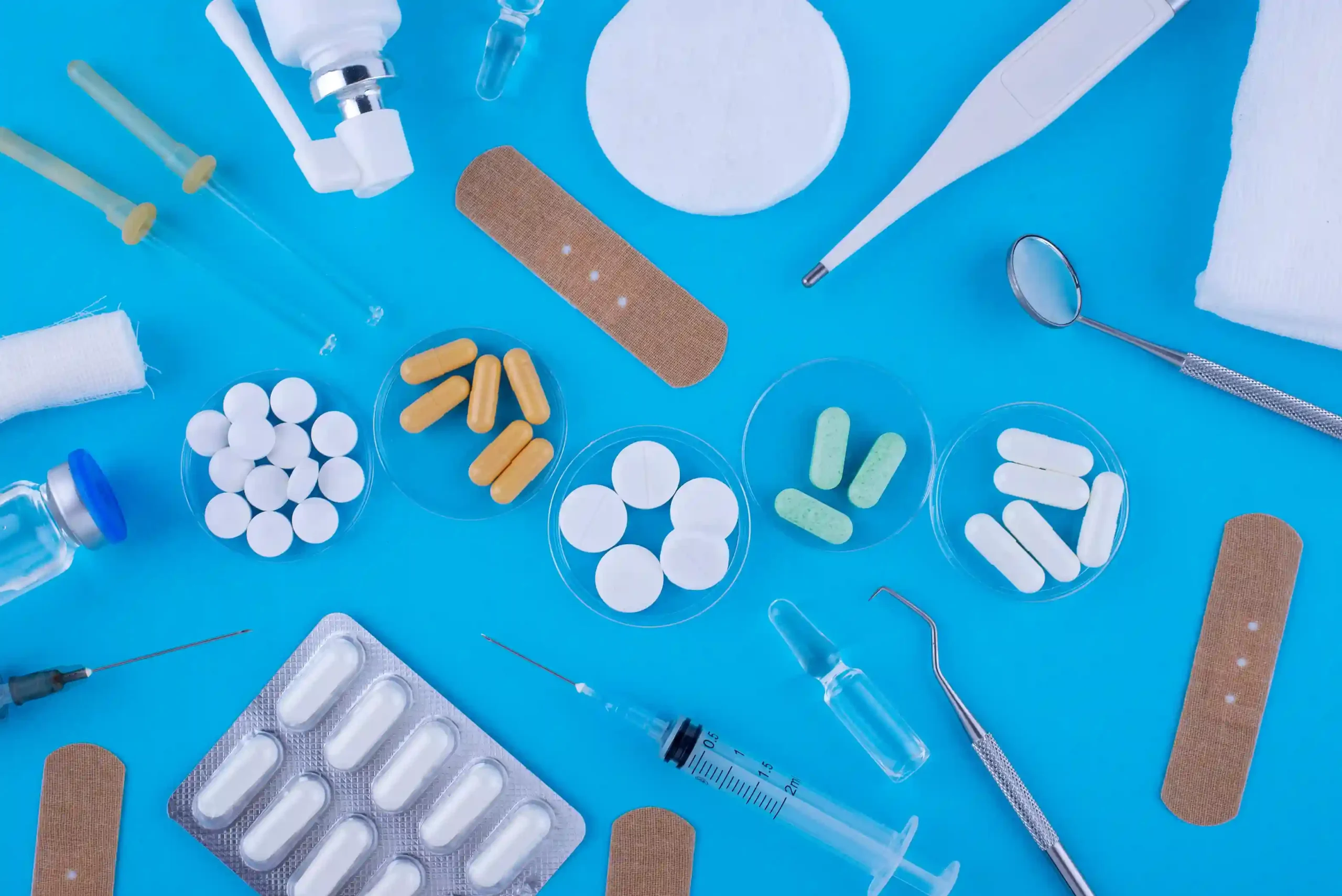 Mesoforming Medical Supplies Display with Plastic and Metal Components