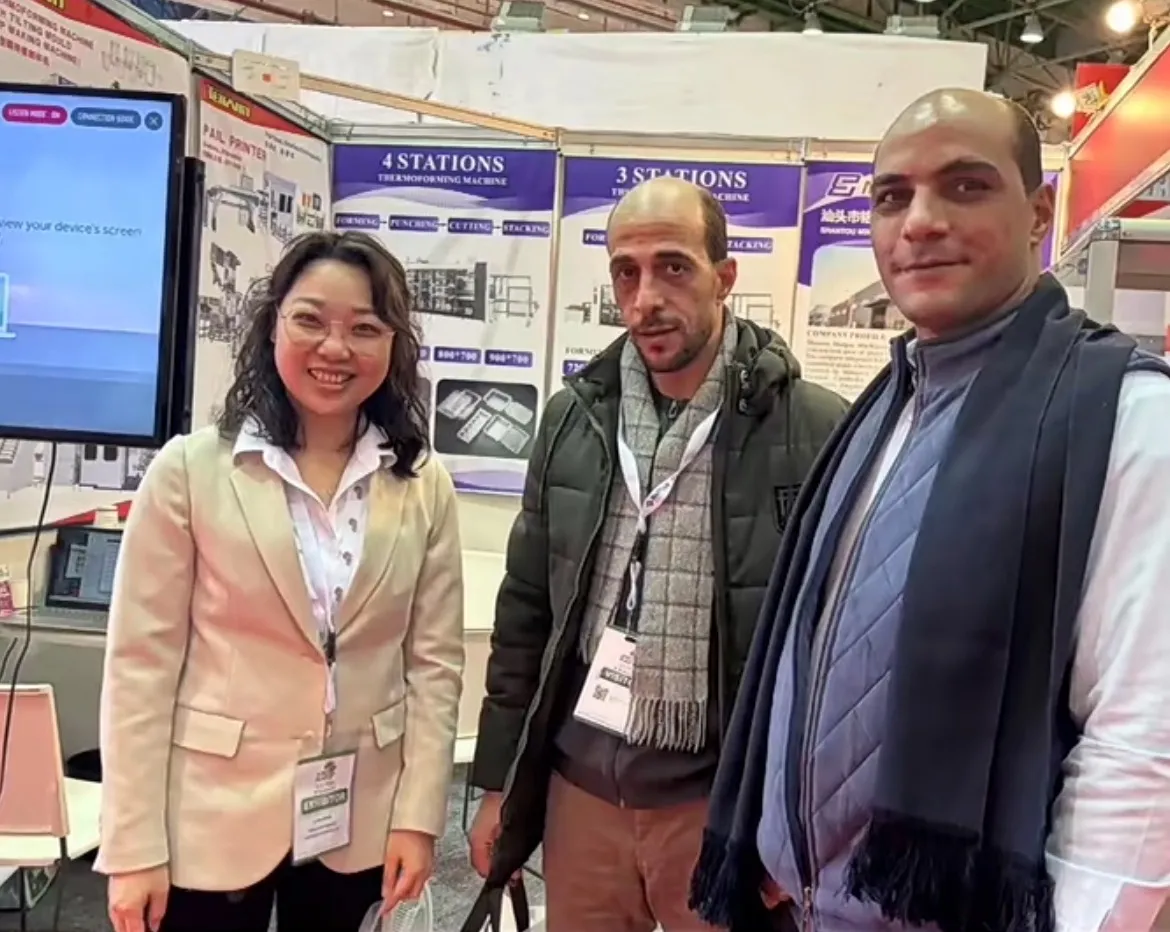 Mesoforming signing contract for PP food container production line at PLASTEX 2025 Cairo Egypt exhibition