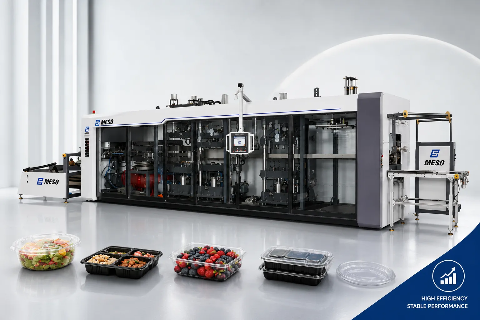 MS780*680 MESO High Efficiency Fully Automatic Thermoforming Machine for Plastic Food Trays and Containers