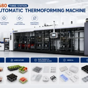 MESO MS780*680 Three-Station Fully Automatic Thermoforming Machine for Food, Agriculture, and Medical Packaging
